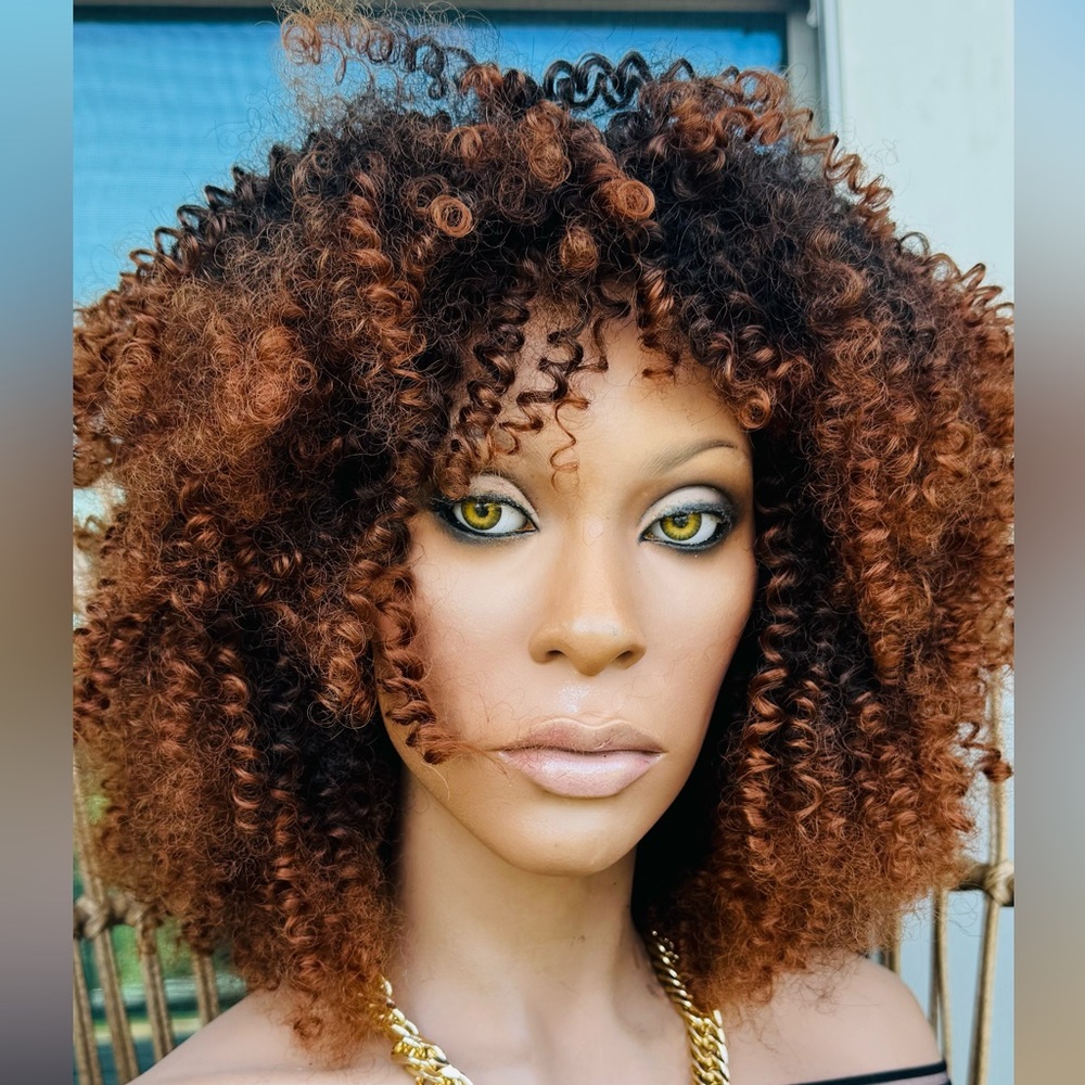 Curly Ginger Wig for Women